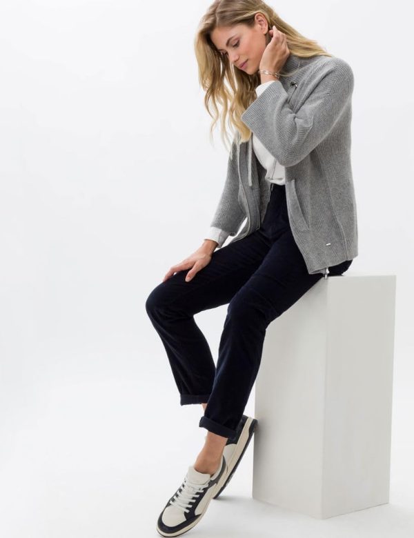 Pantalon femme BRAX Style Carola velours côtelé noir-5