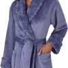 Peignoir femme Carole Hochman col châle peluche lavable-4
