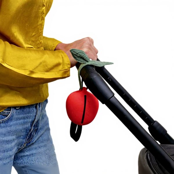 Pochette sucette caoutchouc naturel Oli Carol Pepa Apple