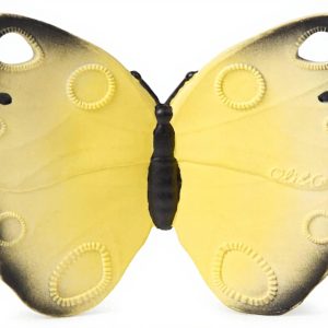 Anneau de dentition Oli Carol papillon silicone bébé jaune