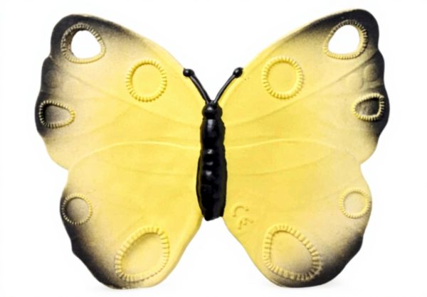 Anneau de dentition Oli Carol papillon silicone bébé jaune