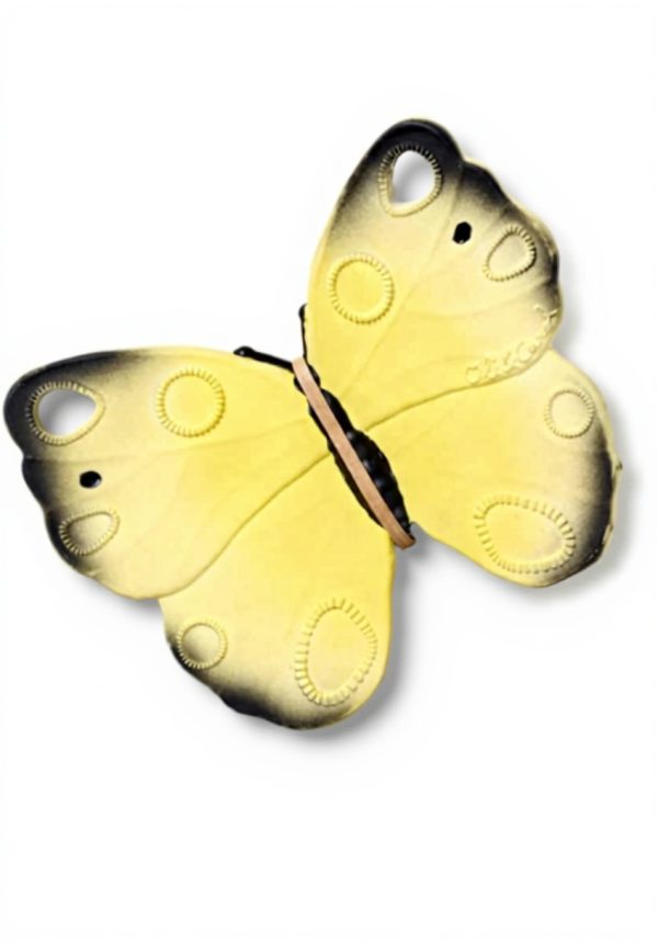 Anneau de dentition Oli Carol papillon silicone bébé jaune