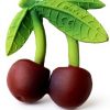 Anneau de dentition naturel Oli Carol Mery Cherry bébé