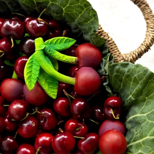 Anneau de dentition naturel Oli Carol Mery Cherry bébé