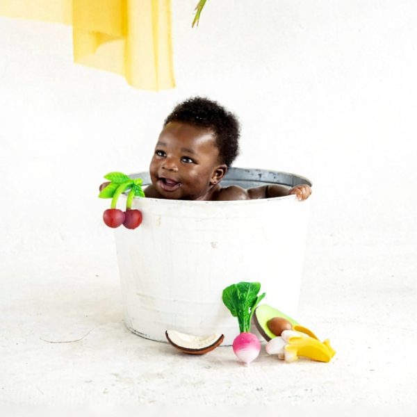 Anneau de dentition naturel Oli Carol Mery Cherry bébé