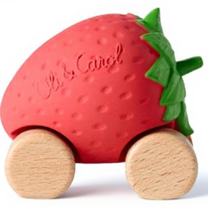 Voiture jouet bébé Oli Carol caoutchouc naturel bois FSC