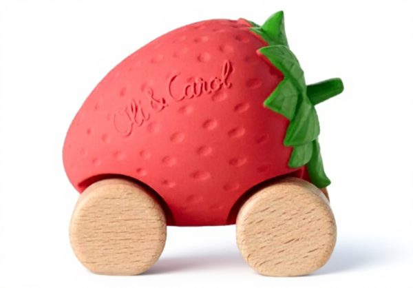 Voiture jouet bébé Oli Carol caoutchouc naturel bois FSC