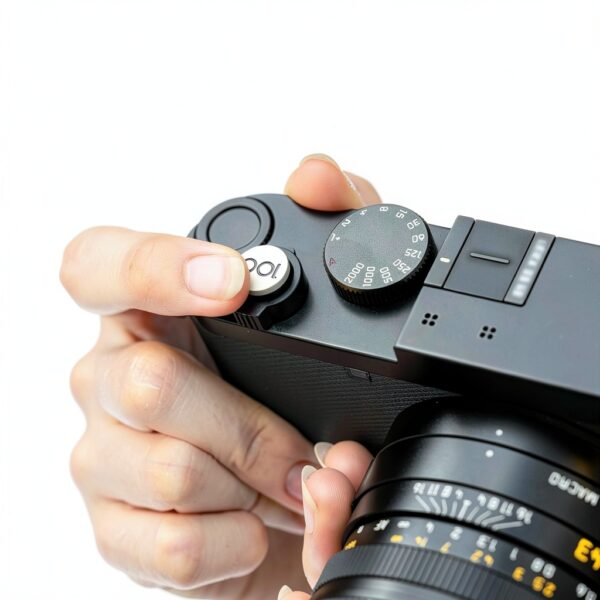 Bouton obturateur JJC argent 100 pour Leica Q3 Fuji GFX-2