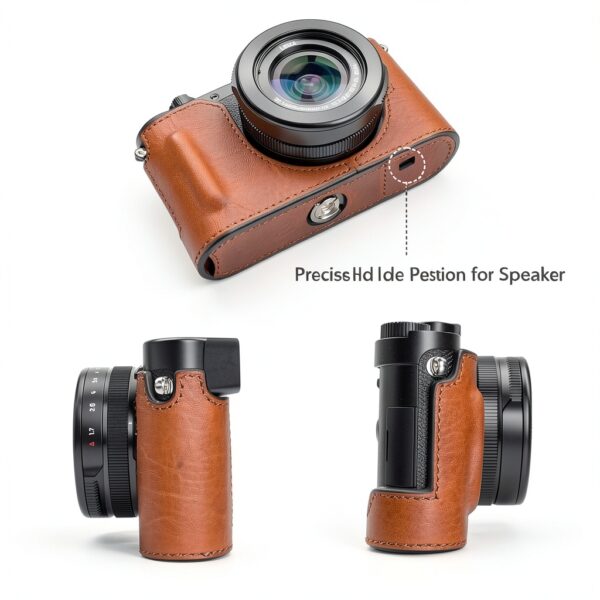 Étui cuir Leica D-LUX 8 protection vis trépied poignée-2