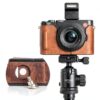 Étui cuir Leica D-LUX 8 protection vis trépied poignée-6