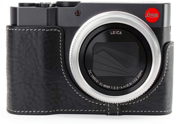 Étui cuir Leica C-LUX protection ouverture bas dragonne noir