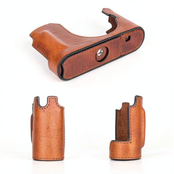 Étui cuir Leica D-LUX 8 protection vis trépied poignée-7