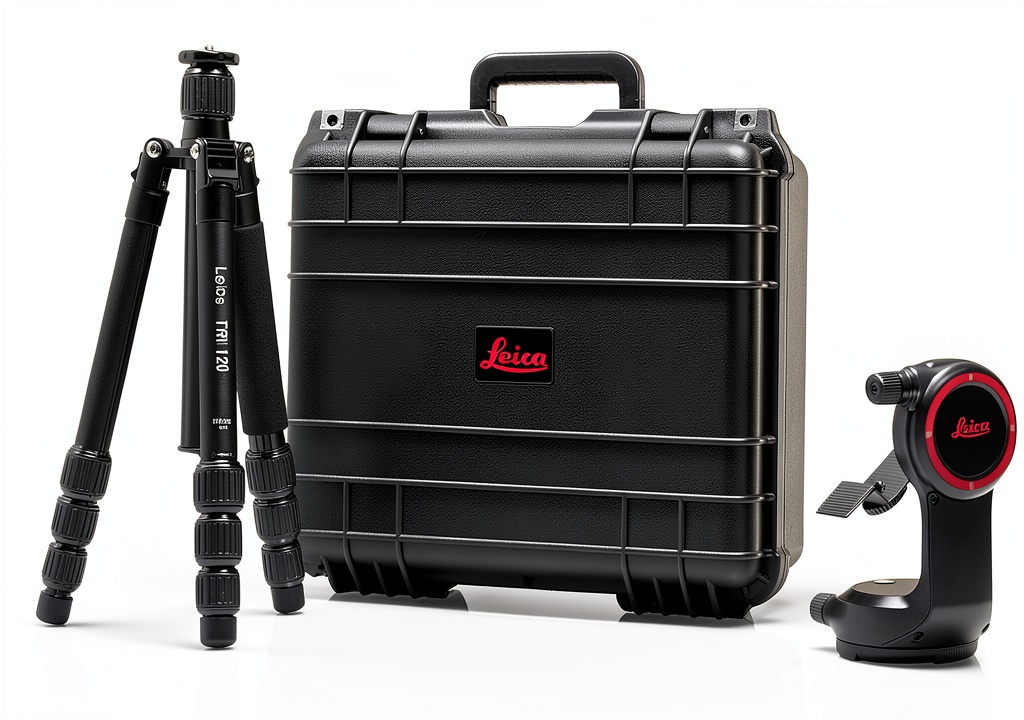 Adaptateur Leica DST 360 monté sur trépied en usage extérieur