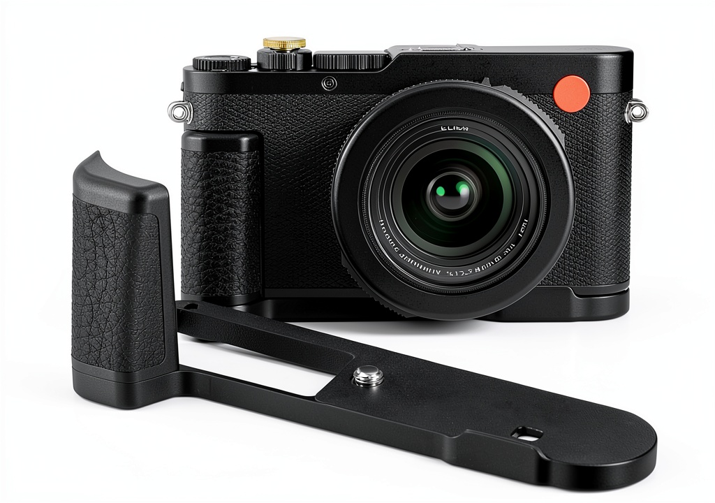 'Poignée Haoge HG-D8 montée sur Leica D-Lux 8'