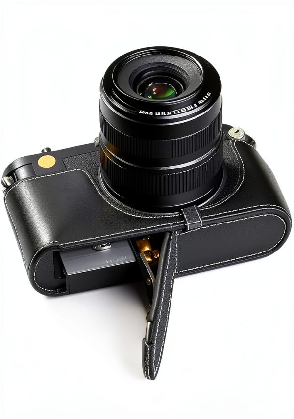 Housse Leica cuir véritable protection bas ouverture