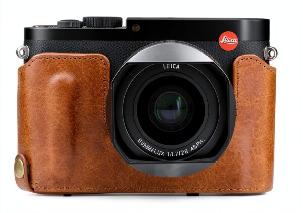 Étui cuir MegaGear Leica Q protection emplacements cartes-4