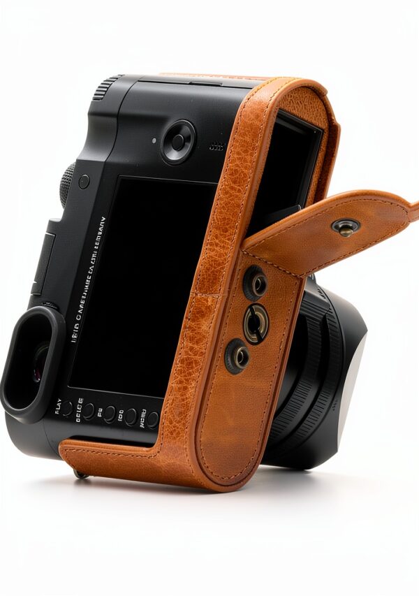 Étui cuir MegaGear Leica Q protection emplacements cartes-3