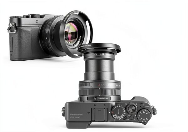 Pare-soleil JJC métal noir objectif Panasonic Lumix-6