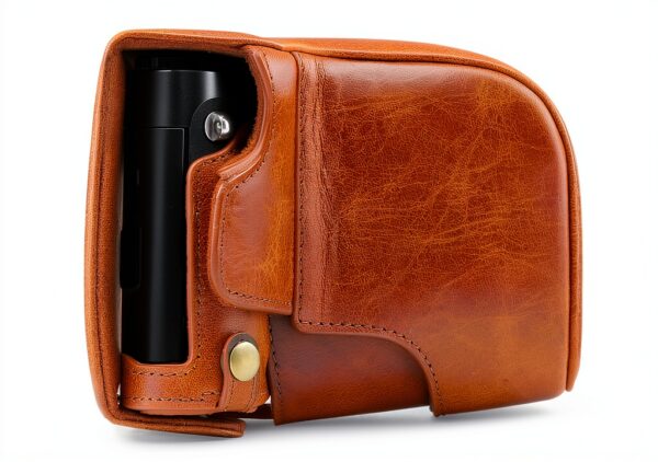 Étui cuir MegaGear Leica Q protection emplacements cartes-6