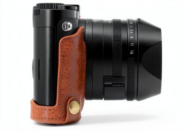 Étui cuir MegaGear Leica Q protection emplacements cartes-8