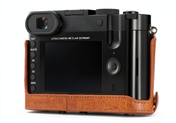 Étui cuir MegaGear Leica Q protection emplacements cartes-7