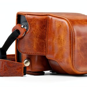 Étui cuir MegaGear Leica Q protection emplacements cartes-0