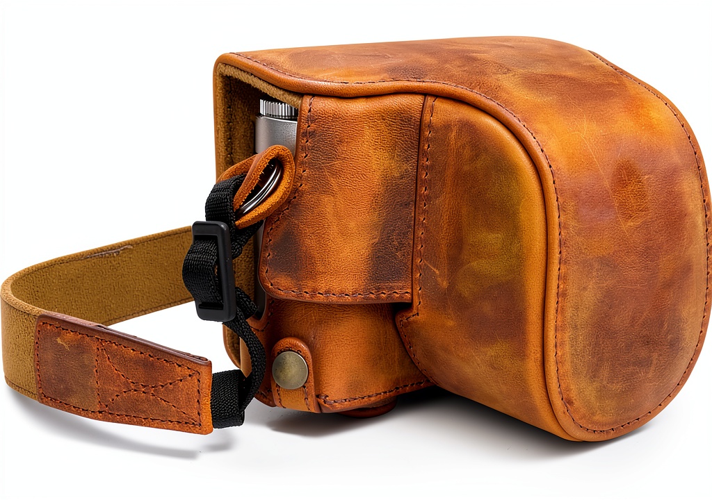 Étui cuir Leica D-Lux 7 sur un appareil photo