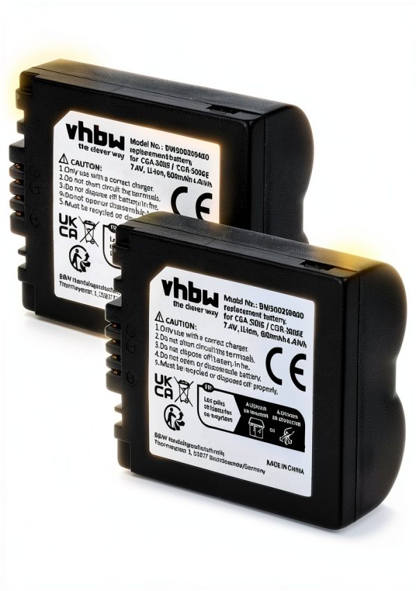 Batterie Leica V-Lux 1 vhbw 600mAh lithium-ion rechargeable